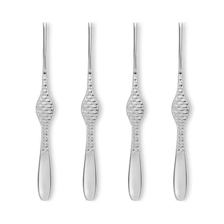Alessi FM23/43 Colombina Fish set 4 steel shellfish forks - Buy now on ShopDecor - Discover the best products by ALESSI design