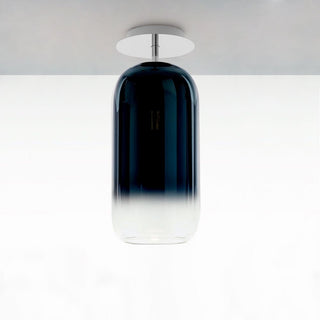 Artemide Gople ceiling lamp with silver structure Artemide Gople Sapphire blue - Buy now on ShopDecor - Discover the best products by ARTEMIDE design