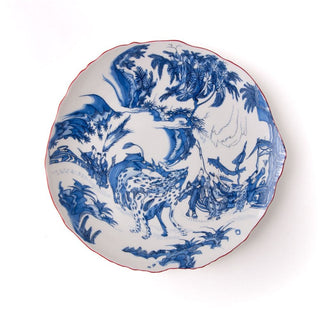 Diesel with Seletti Classics on Acid Blue Chinoiserie plate diam. 28 cm. - Buy now on ShopDecor - Discover the best products by DIESEL LIVING WITH SELETTI design
