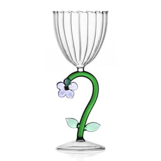 Ichendorf Botanica optical stemmed glass lilac flower by Alessandra Baldereschi - Buy now on ShopDecor - Discover the best products by ICHENDORF design