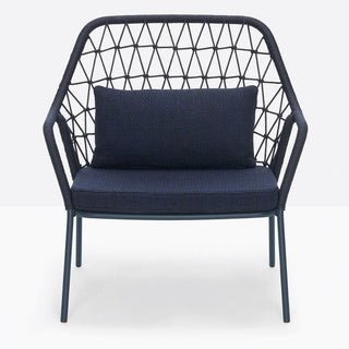 Pedrali Panarea 3679 lounge armchair with cushion for outdoor use Pedrali Blue BL400E - Buy now on ShopDecor - Discover the best products by PEDRALI design