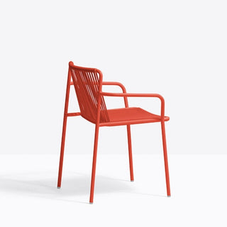 Pedrali Tribeca 3665 garden chair with armrests Pedrali Red RO200 - Buy now on ShopDecor - Discover the best products by PEDRALI design