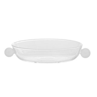 Zafferano Bilia glass plate with white little ball handles - Buy now on ShopDecor - Discover the best products by ZAFFERANO design