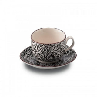 Zafferano Tue porcelain Coffee cup with small plate black - Buy now on ShopDecor - Discover the best products by ZAFFERANO design