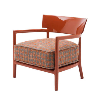 Kartell Cara rust armchair with "fancy" rust fabric cushion - Buy now on ShopDecor - Discover the best products by KARTELL design