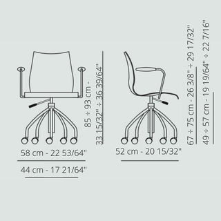 Kartell Maui swivel armchair - Buy now on ShopDecor - Discover the best products by KARTELL design