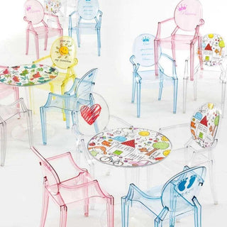 Kartell TipTop Kids side table for children with drawing - Buy now on ShopDecor - Discover the best products by KARTELL design