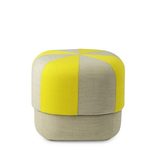Normann Copenhagen Circus Duo Small fabric pouf 46x46cm. with h.40 cm. Normann Copenhagen Circus Duo Yellow - Buy now on ShopDecor - Discover the best products by NORMANN COPENHAGEN design