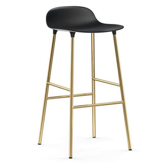 Normann Copenhagen Form brass bar stool with polypropylene seat h. 75 cm. Normann Copenhagen Form Black - Buy now on ShopDecor - Discover the best products by NORMANN COPENHAGEN design