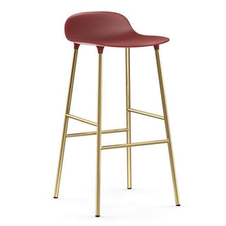 Normann Copenhagen Form brass bar stool with polypropylene seat h. 75 cm. Normann Copenhagen Form Red - Buy now on ShopDecor - Discover the best products by NORMANN COPENHAGEN design