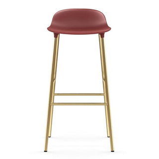 Normann Copenhagen Form brass bar stool with polypropylene seat h. 75 cm. - Buy now on ShopDecor - Discover the best products by NORMANN COPENHAGEN design
