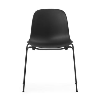 Normann Copenhagen Form polypropylene stackable chair with black steel legs - Buy now on ShopDecor - Discover the best products by NORMANN COPENHAGEN design