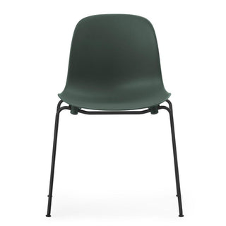Normann Copenhagen Form polypropylene stackable chair with black steel legs - Buy now on ShopDecor - Discover the best products by NORMANN COPENHAGEN design