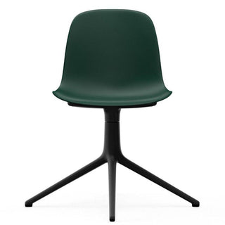 Normann Copenhagen Form polypropylene swivel chair with 4 black aluminium legs - Buy now on ShopDecor - Discover the best products by NORMANN COPENHAGEN design