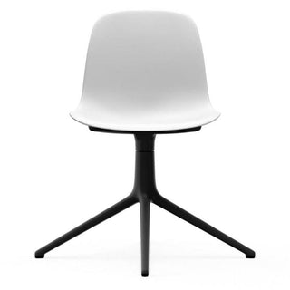 Normann Copenhagen Form polypropylene swivel chair with 4 black aluminium legs - Buy now on ShopDecor - Discover the best products by NORMANN COPENHAGEN design