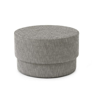 Normann Copenhagen Silo Medium upholstery pouf in fabric diam. 70 cm. Normann Copenhagen Silo Black/Albagia 201 - Buy now on ShopDecor - Discover the best products by NORMANN COPENHAGEN design