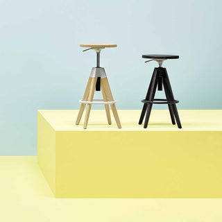 Pedrali Arki-Stool ARKW6 stool in ash wood with footrest - Buy now on ShopDecor - Discover the best products by PEDRALI design