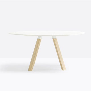Pedrali Arki-table Compact diam.139 cm. in white solid laminate - Buy now on ShopDecor - Discover the best products by PEDRALI design