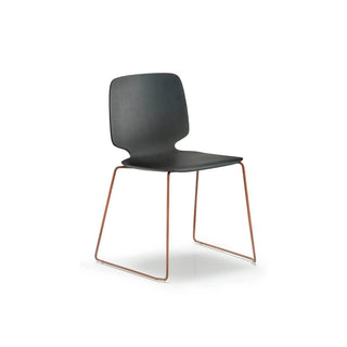 Pedrali Babila 2720 ash chair with sled base Pedrali Black aniline ash AN - Buy now on ShopDecor - Discover the best products by PEDRALI design