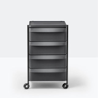 Pedrali Boxie BXH 4C chest of drawers with 4 drawers and wheels Pedrali Black NEF - Buy now on ShopDecor - Discover the best products by PEDRALI design