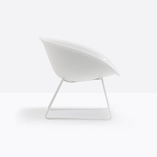 Pedrali Gliss 340 white lounge chair with sled base - Buy now on ShopDecor - Discover the best products by PEDRALI design