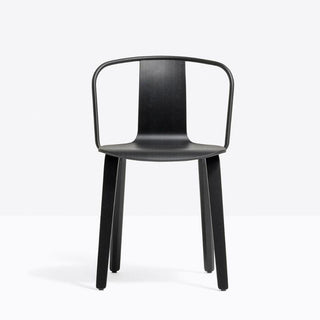 Pedrali Jamaica 2910 chair in black aniline ash - Buy now on ShopDecor - Discover the best products by PEDRALI design