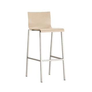 Pedrali Kuadra 1326 wooden stool with seat H.80 cm. - Buy now on ShopDecor - Discover the best products by PEDRALI design