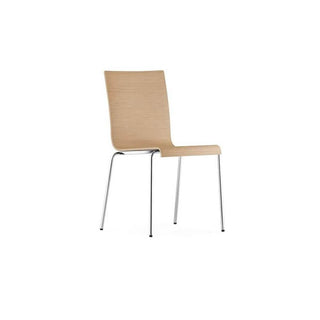 Pedrali Kuadra 1331 stackable chair with wood seat and backrest - Buy now on ShopDecor - Discover the best products by PEDRALI design