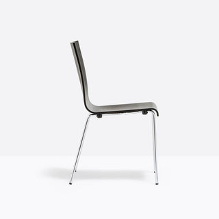 Pedrali Kuadra 1331 stackable chair with wood seat and backrest - Buy now on ShopDecor - Discover the best products by PEDRALI design