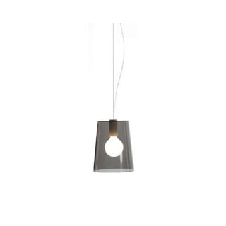 Pedrali Lighting Time L001S/A suspension lamp with single diffuser Pedrali Transparent smoke grey FU - Buy now on ShopDecor - Discover the best products by PEDRALI design