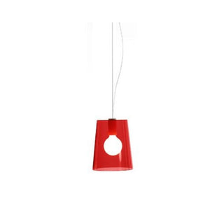 Pedrali Lighting Time L001S/A suspension lamp with single diffuser Pedrali Transparent Red RT - Buy now on ShopDecor - Discover the best products by PEDRALI design