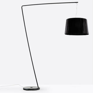 Pedrali Lighting Time L001T/B arc floor lamp with single diffuser Black - Buy now on ShopDecor - Discover the best products by PEDRALI design