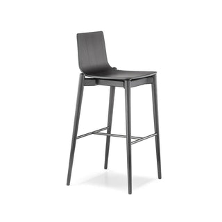 Pedrali Malmo 236 ash stool with seat H.75 cm. Pedrali Black aniline ash AN - Buy now on ShopDecor - Discover the best products by PEDRALI design