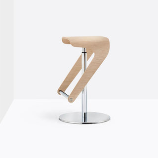 Pedrali Woody 495 stool with adjustable seat - Buy now on ShopDecor - Discover the best products by PEDRALI design