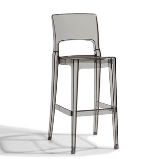 Scab Isy Antishock stool by Roberto Semprini Scab Transparent smoked grey 183 - Buy now on ShopDecor - Discover the best products by SCAB design