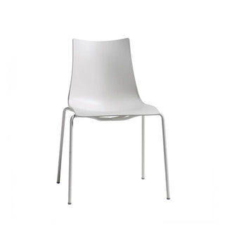 Scab Zebra Tecnopolimero chair 4 varnished legs by Luisa Battaglia Scab Linen 11 - Buy now on ShopDecor - Discover the best products by SCAB design