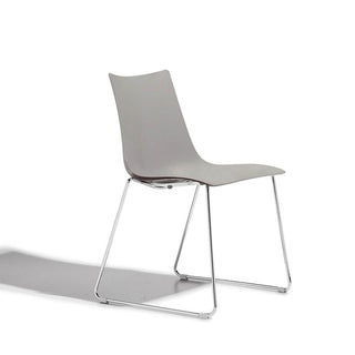 Scab Zebra Tecnopolimero sled chromed chair by Luisa Battaglia Scab Dove grey 15 - Buy now on ShopDecor - Discover the best products by SCAB design