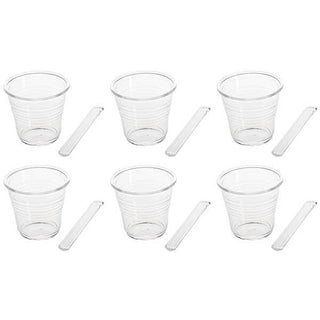 Seletti Estetico Quotidiano glass coffee set: 6 cups and 6 spoons - Buy now on ShopDecor - Discover the best products by SELETTI design
