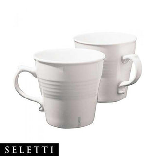 Seletti Estetico Quotidiano set 2 porcelain mugs with handle - Buy now on ShopDecor - Discover the best products by SELETTI design