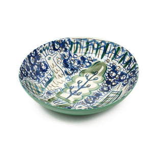 Serax Japanese Kimonos bowl L1 blue/green diam. 33 cm. - Buy now on ShopDecor - Discover the best products by SERAX design