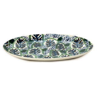 Serax Japanese Kimonos oval plate 1 blue/green 40x29 cm. - Buy now on ShopDecor - Discover the best products by SERAX design