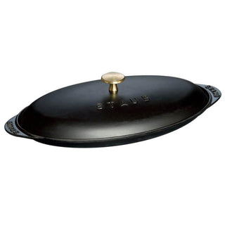 Staub Oval Dish with service lid 31 cm Black - Buy now on ShopDecor - Discover the best products by STAUB design