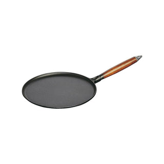 Staub Pancake Pan with Wooden Handle diam.28 cm Black - Buy now on ShopDecor - Discover the best products by STAUB design