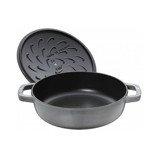 Staub Skillet with Chistera Drop-Structure diam.28 cm - Buy now on ShopDecor - Discover the best products by STAUB design