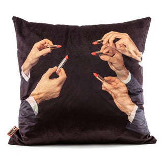 Seletti Toiletpaper Cushion Lipsticks Black - Buy now on ShopDecor - Discover the best products by TOILETPAPER HOME design