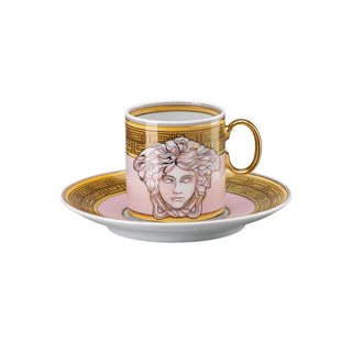 Versace meets Rosenthal Medusa Amplified espresso cup and saucer Versace Pink Coin - Buy now on ShopDecor - Discover the best products by VERSACE HOME design