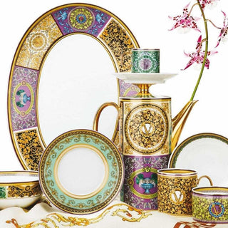 Versace meets Rosenthal Barocco Mosaic bowl on foot diam. 35 cm - Buy now on ShopDecor - Discover the best products by VERSACE HOME design