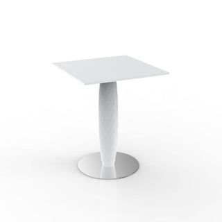 Vondom Vases table with stainless steel base and square top HPL 60x60 cm Vondom White - Buy now on ShopDecor - Discover the best products by VONDOM design