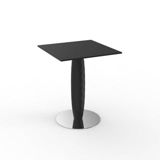 Vondom Vases table with stainless steel base and square top HPL 60x60 cm Vondom Black - Buy now on ShopDecor - Discover the best products by VONDOM design