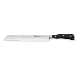 Wusthof Classic Ikon bread knife with double edge 23 cm. black - Buy now on ShopDecor - Discover the best products by WÜSTHOF design